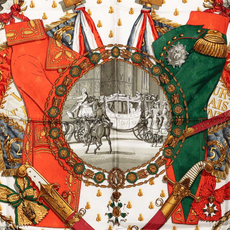 Hermes Carre 90 Napoleon Multicolor Silk Scarf — view 2