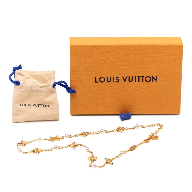 Louis Vuitton Necklace A Gold Plated Faux Pearl — view 7