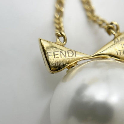 Fendi Necklace Zodiac Gold Metal Faux Pearl — view 5