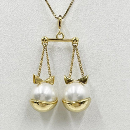 Fendi Necklace Zodiac Gold Metal Faux Pearl — view 3