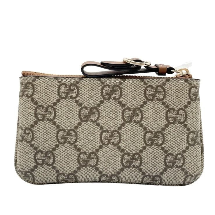 Gucci Coin Case GG Supreme Beige Brown Leather — view 2
