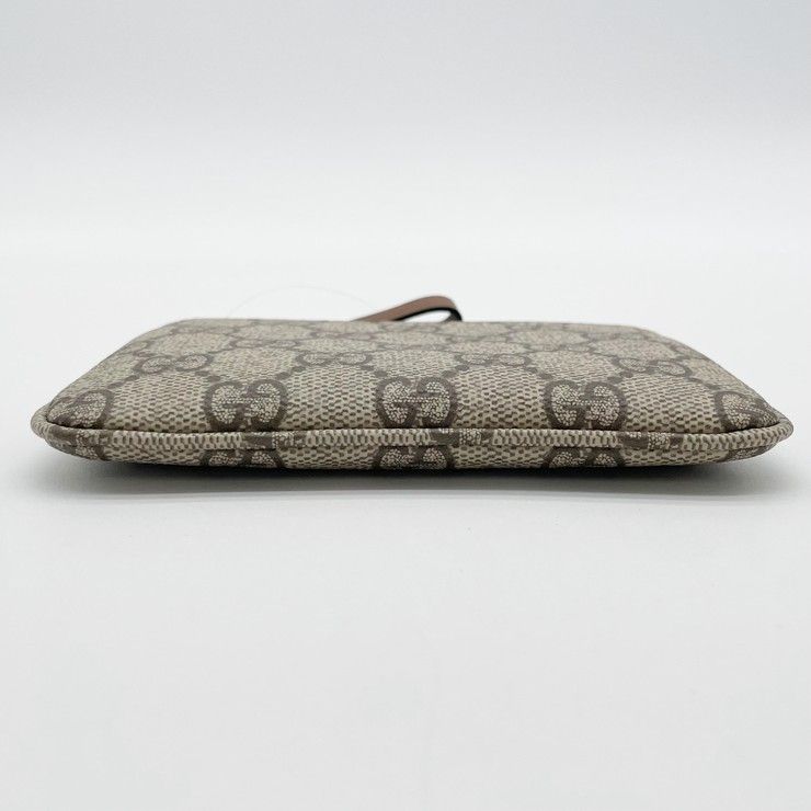 Gucci Coin Case GG Supreme Beige Brown Leather — view 3