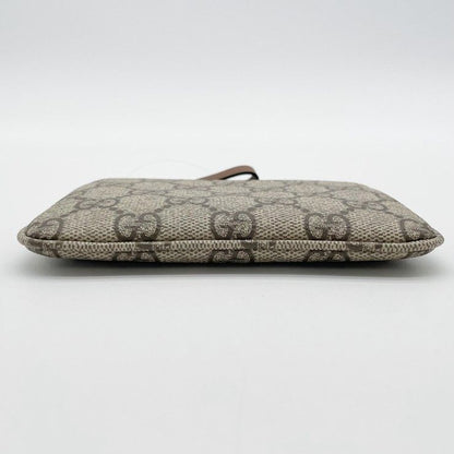 Gucci Coin Case GG Supreme Beige Brown Leather — view 3