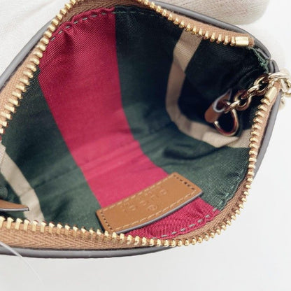 Gucci Coin Case GG Supreme Beige Brown Leather — view 9