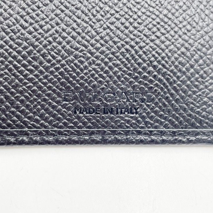 Bvlgari Wallet Black Leather Bifold — view 7