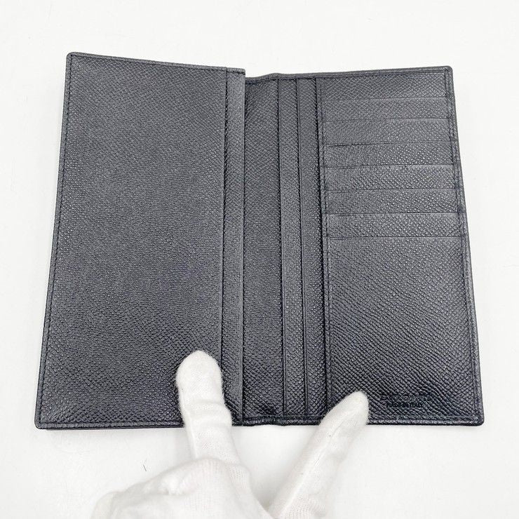 Bvlgari Wallet Black Leather Bifold — view 8