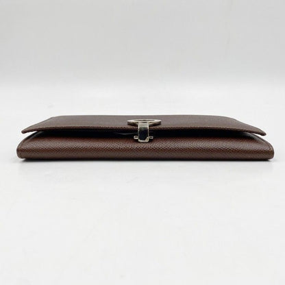 Bvlgari Wallet Brown Leather Logo Clip Bifold — view 3
