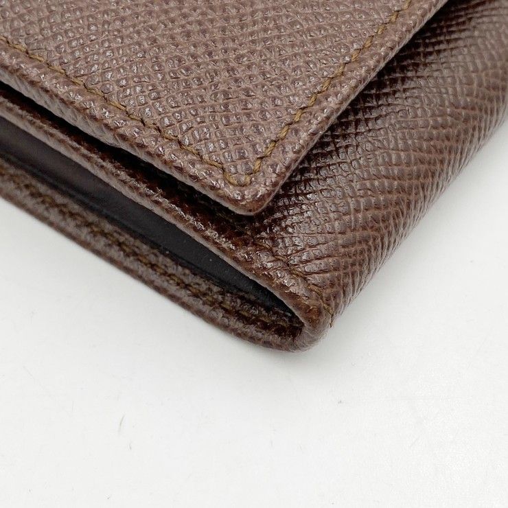Bvlgari Wallet Brown Leather Logo Clip Bifold — view 4