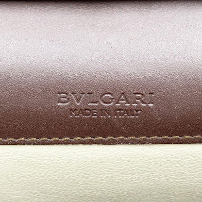 Bvlgari Wallet Brown Leather Logo Clip Bifold — view 8