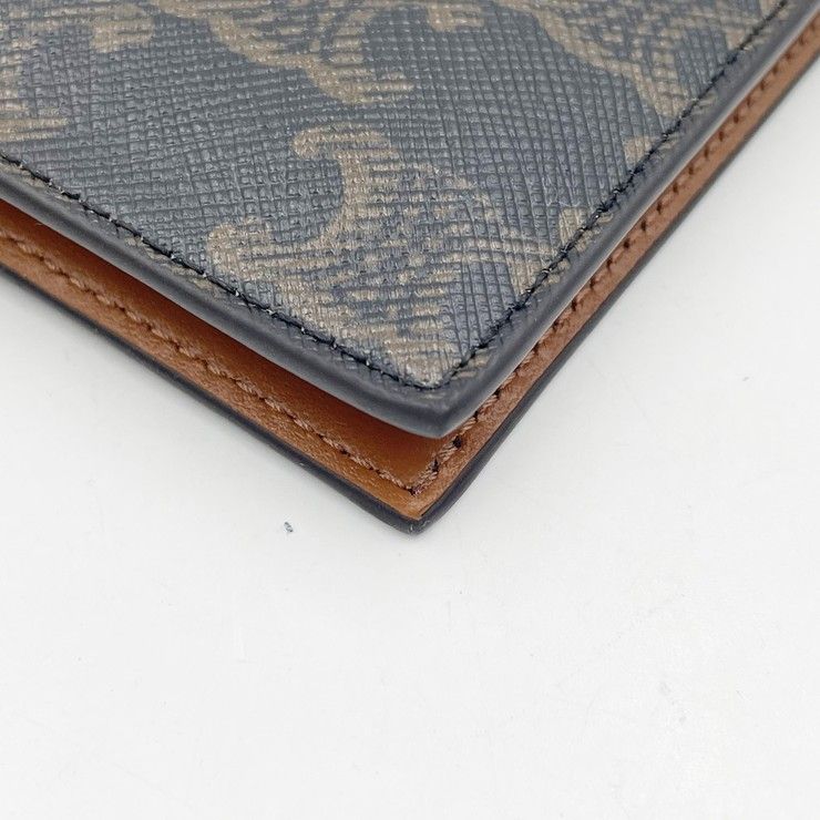 Celine Passport Case Triomphe Black Tan Canvas X — view 5
