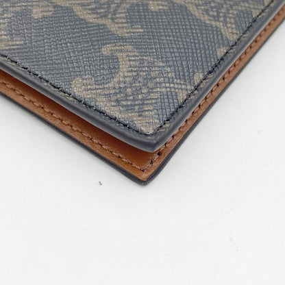 Celine Passport Case Triomphe Black Tan Canvas X — view 5