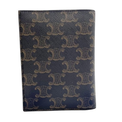 Celine Passport Case Triomphe Black Tan Canvas X — view 2