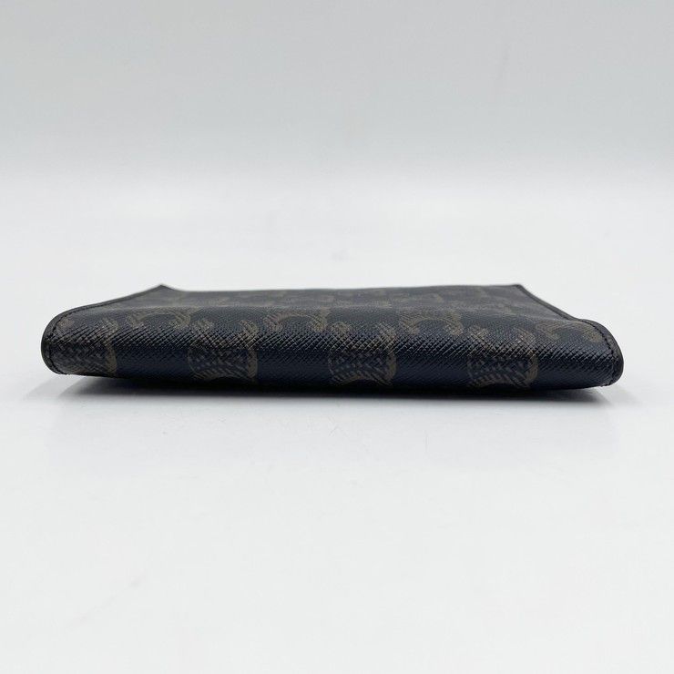 Celine Passport Case Triomphe Black Tan Canvas X — view 3
