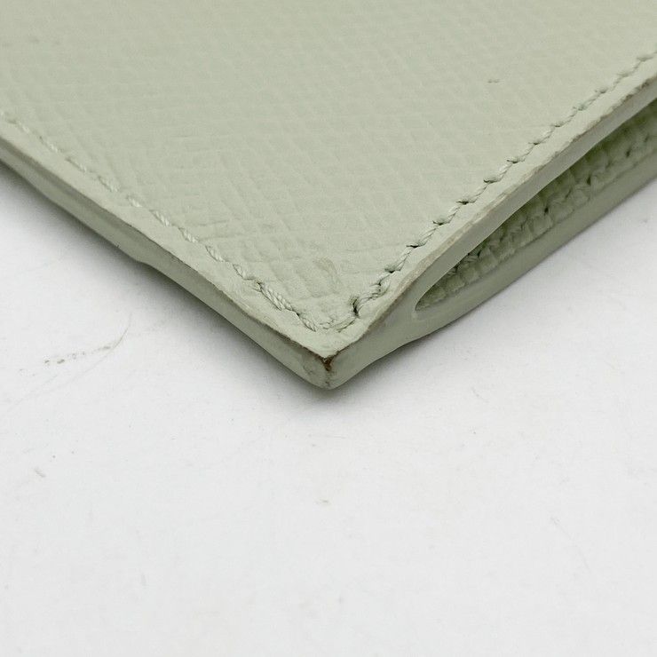 Celine Card Coin Case Fragment Pastel Green Leather Gold — view 5