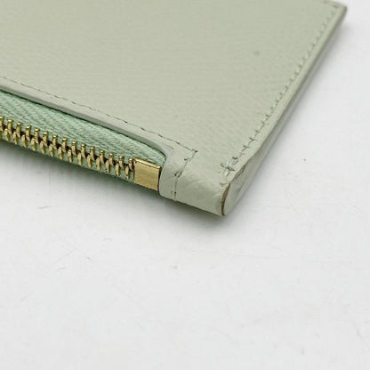 Celine Card Coin Case Fragment Pastel Green Leather Gold — view 7