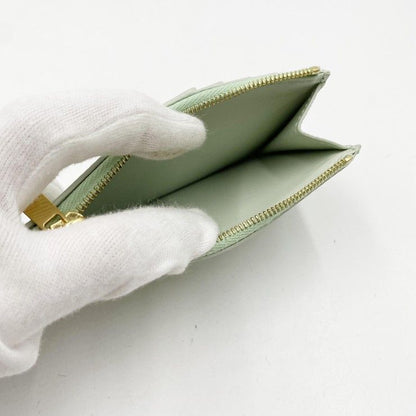 Celine Card Coin Case Fragment Pastel Green Leather Gold — view 8