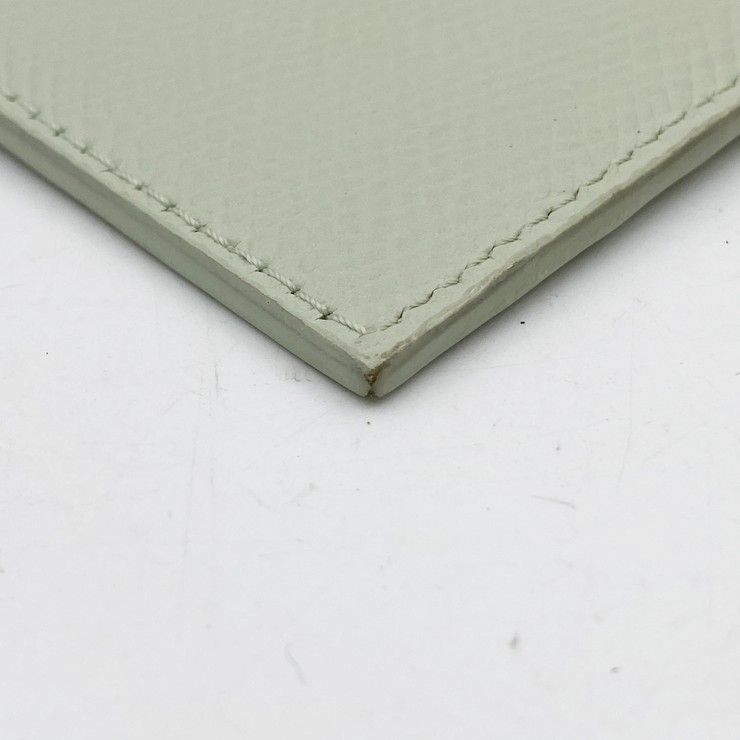 Celine Card Coin Case Fragment Pastel Green Leather Gold — view 4