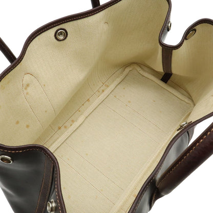 Hermes Garden Party PM Tote Bag Amazonia Leather Dark Khaki Brown — view 7