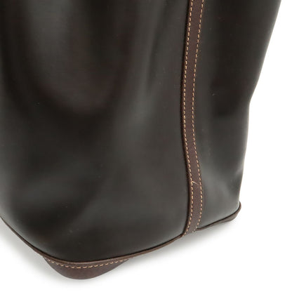 Hermes Garden Party PM Tote Bag Amazonia Leather Dark Khaki Brown — view 6