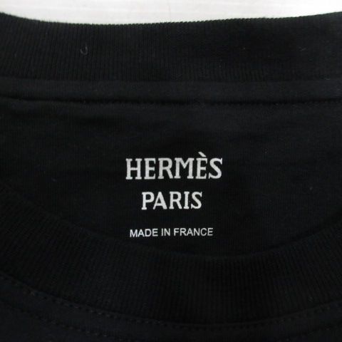 Hermes RE Boucles Short Sleeve Print T-Shirt 40 Black Top — view 4