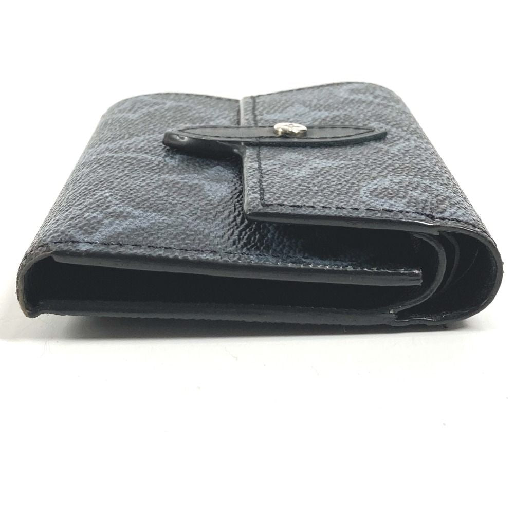 Louis Vuitton Trifold Wallet Organizer Duposh Leather Navy — view 4