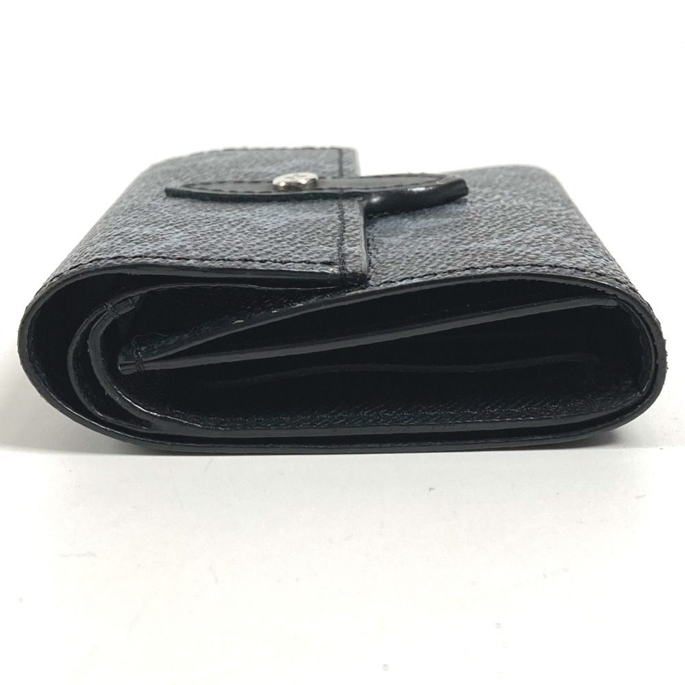 Louis Vuitton Trifold Wallet Organizer Duposh Leather Navy — view 5