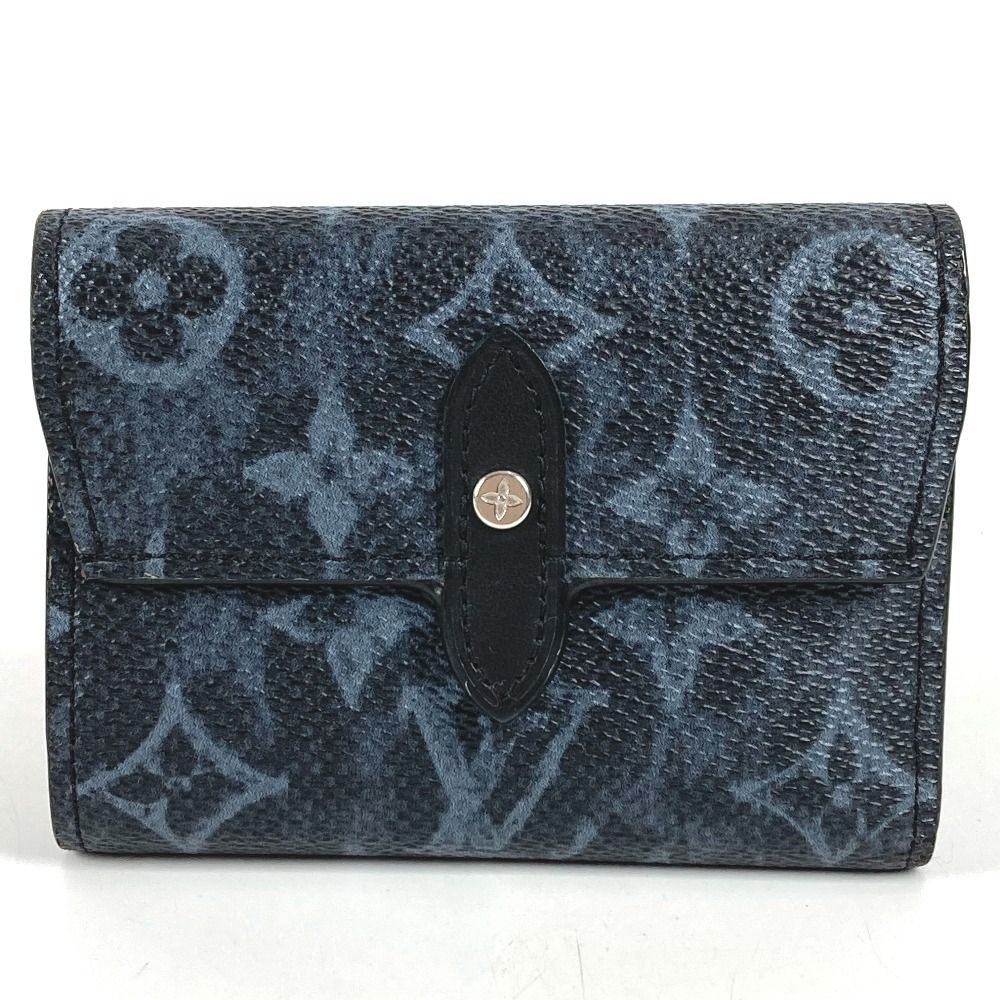 Louis Vuitton Trifold Wallet Organizer Duposh Leather Navy — view 2