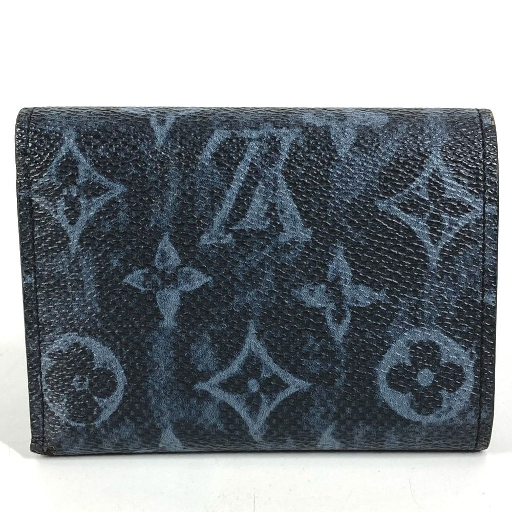 Louis Vuitton Trifold Wallet Organizer Duposh Leather Navy — view 3