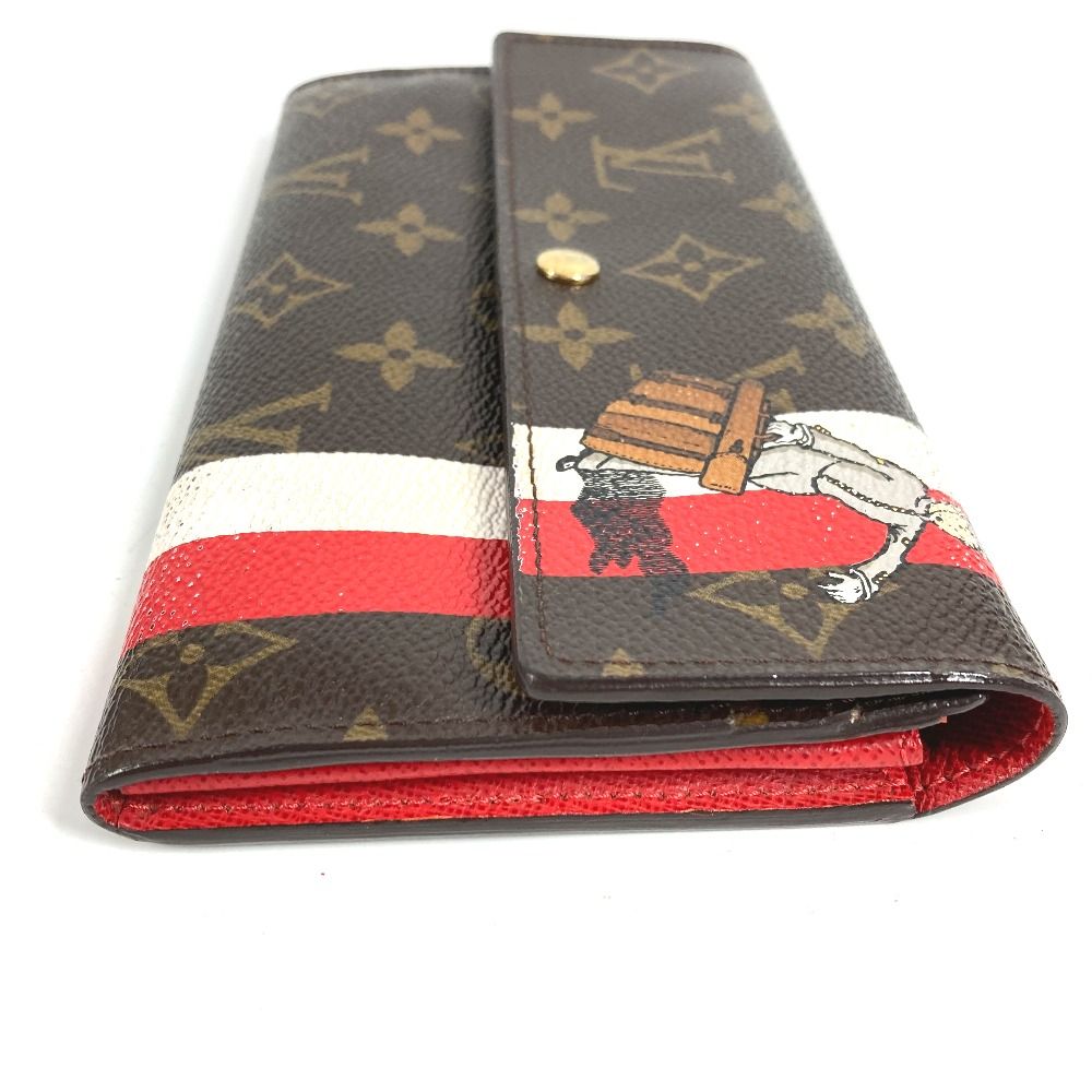 Louis Vuitton Wallet Portefeuille Sarah Monogram Brown Red — view 4