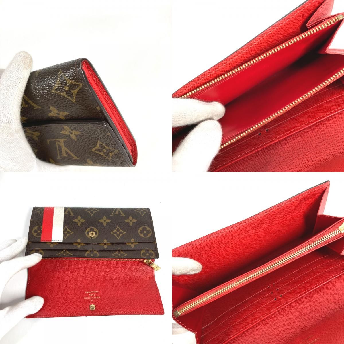 Louis Vuitton Wallet Portefeuille Sarah Monogram Brown Red — view 8