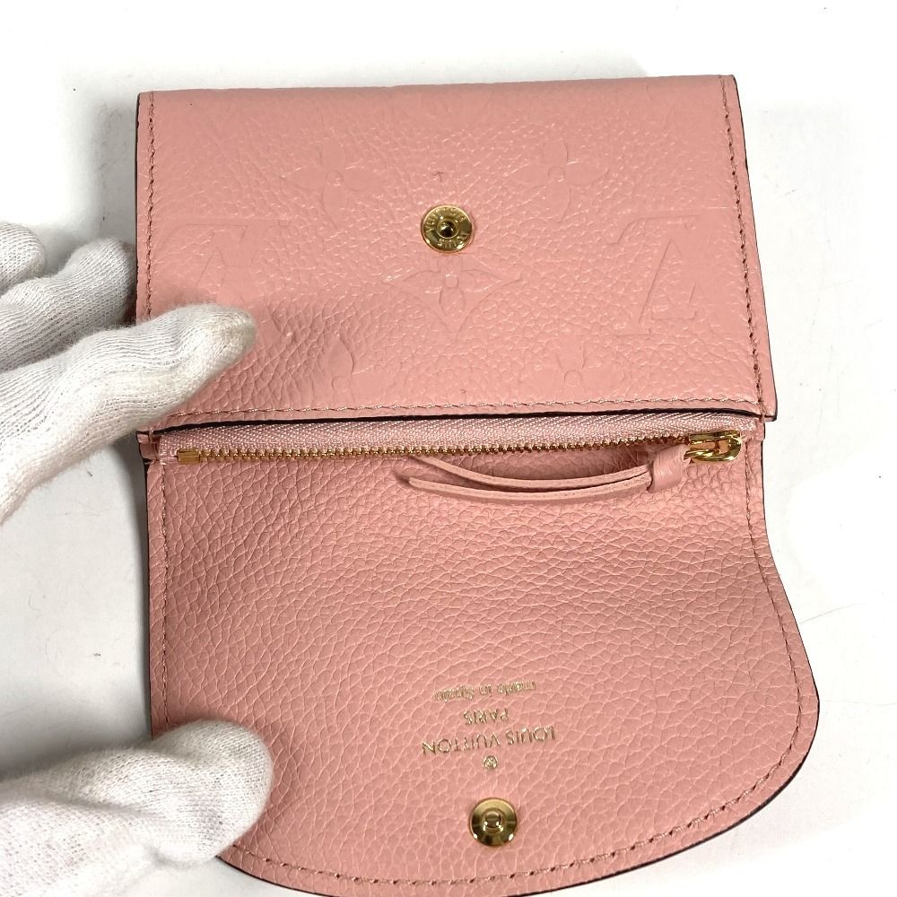Louis Vuitton Bifold Wallet Porte Monnaie Rosalie Monogram Rose Pudol Pink — view 6