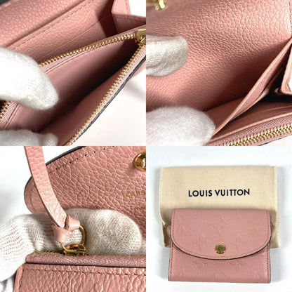 Louis Vuitton Bifold Wallet Porte Monnaie Rosalie Monogram Rose Pudol Pink — view 9