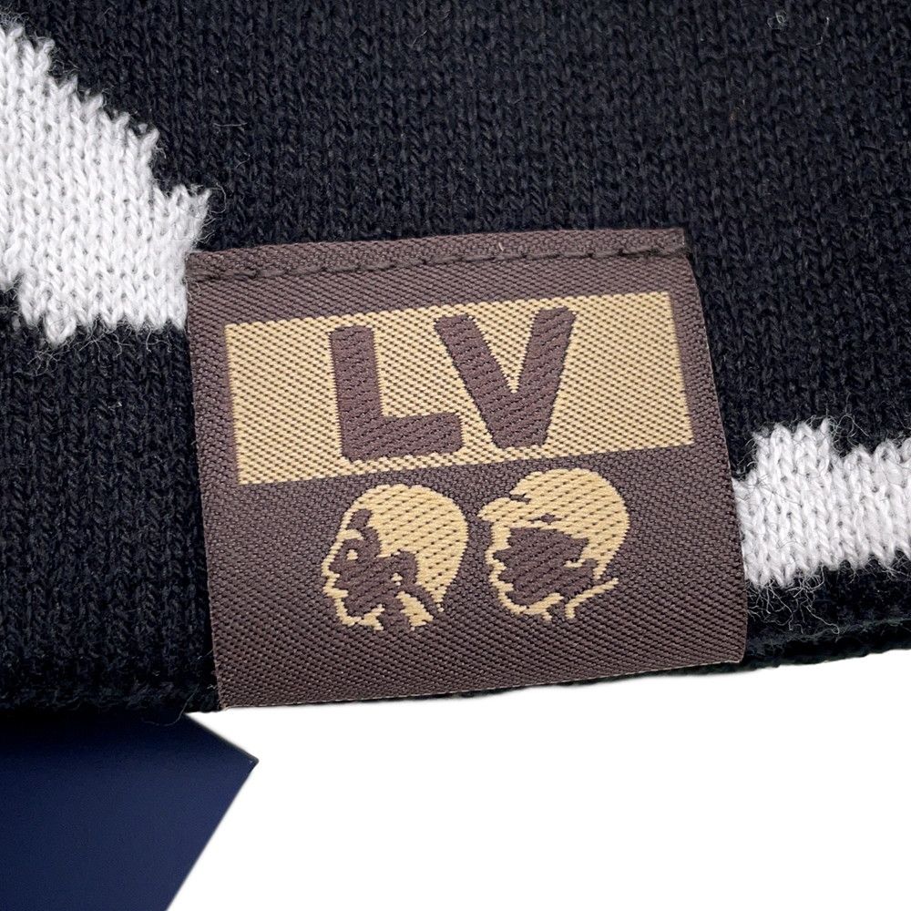Louis Vuitton Knit Hat Beanie LV Fit Black White Green — view 7