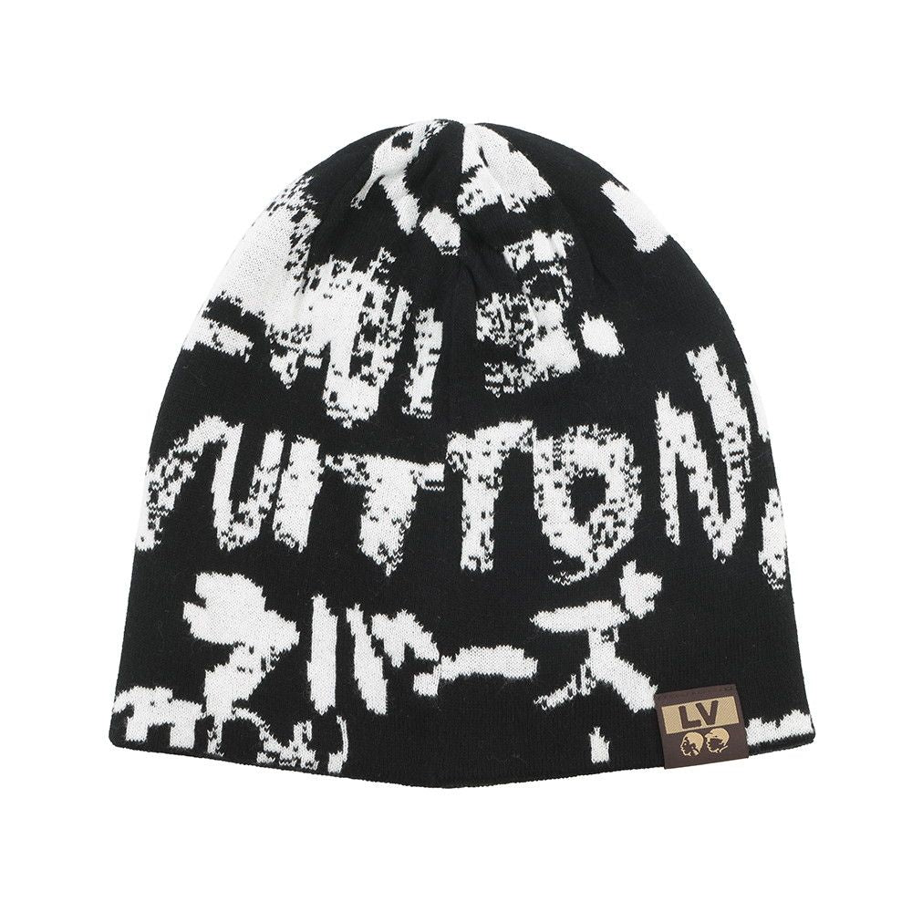 Louis Vuitton Knit Hat Beanie LV Fit Black White Green — view 3