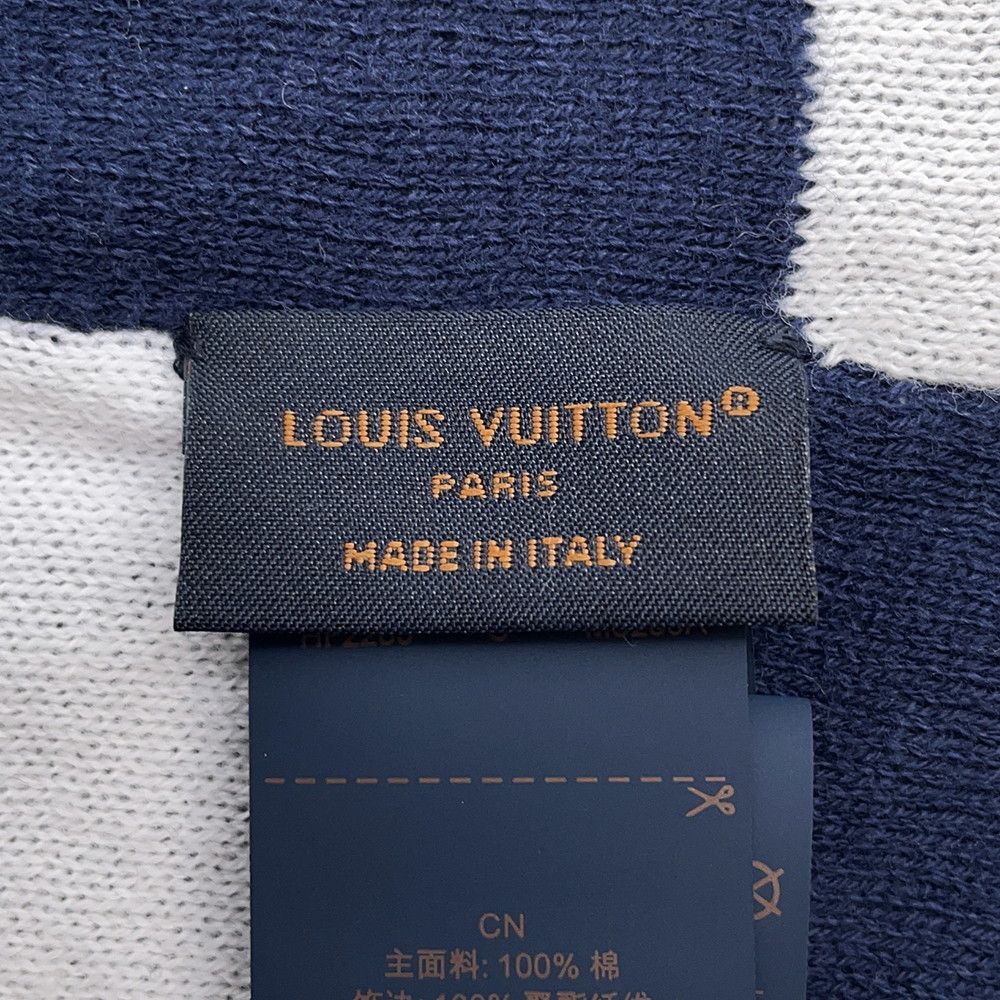 Louis Vuitton Knit Hat Beanie LV Fit Black White Blue — view 8