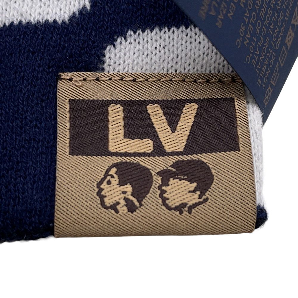 Louis Vuitton Knit Hat Beanie LV Fit Black White Blue — view 7