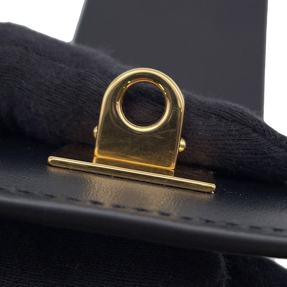 Balenciaga Bag Charm Tag Key Ring Leather Black — view 8