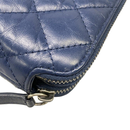 Chanel Wallet Gabriel Chain Clutch Quilted Navy Leather — view 7