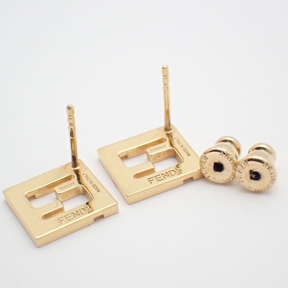 Fendi Forever Earrings Gold — view 3