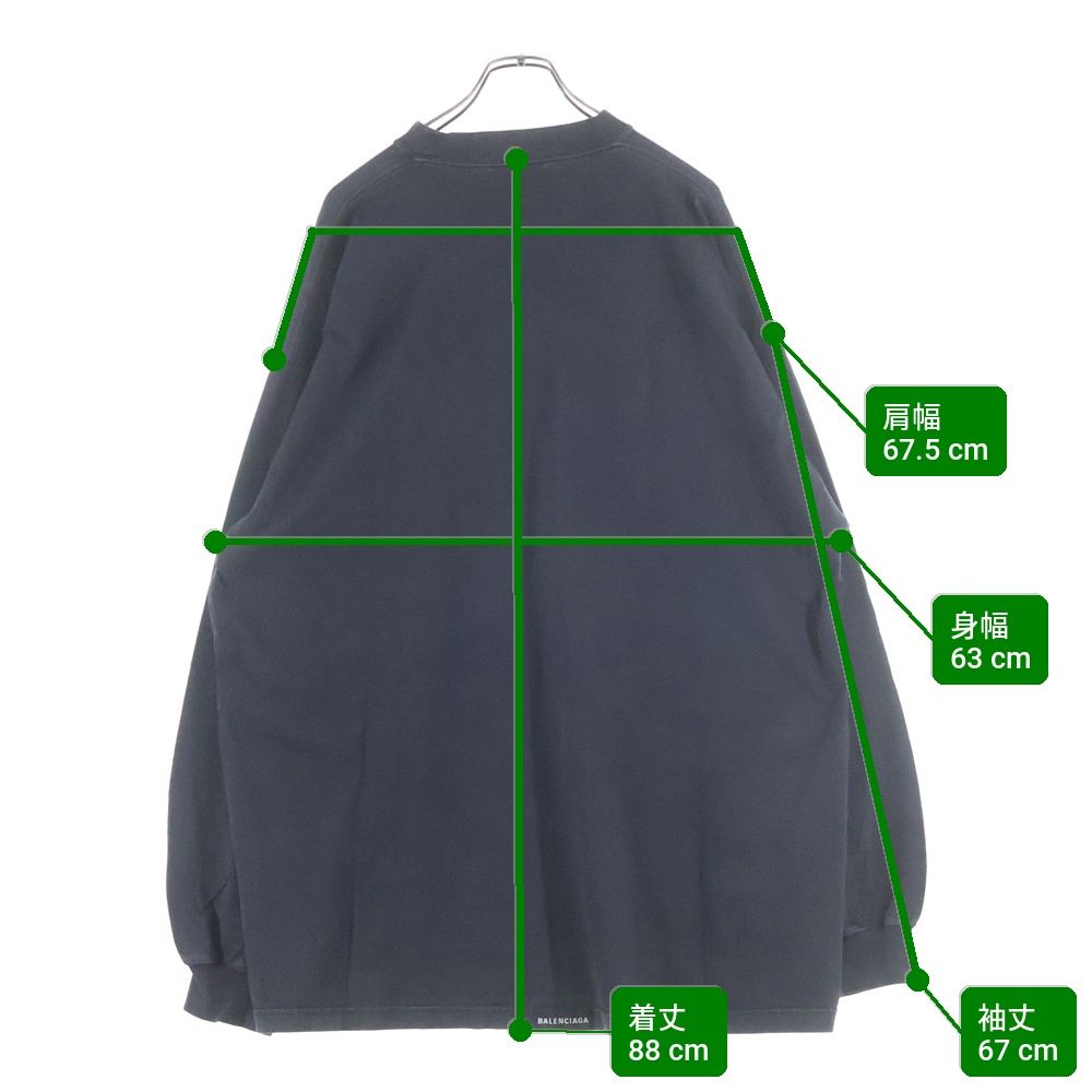 Balenciaga Back Label Oversized Long Sleeve Tee Shirt — view 9