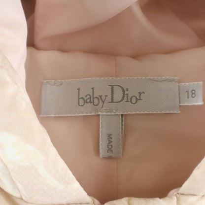 Dior Baby Toile de Jouy Allover Pattern Down Snap Button Romper Gloves — view 6