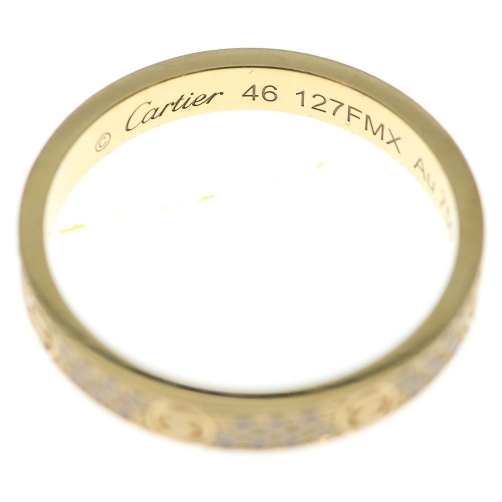 Cartier Mini Love Pave Diamond Ring 18K PG Pink Gold — view 6