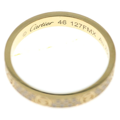 Cartier Mini Love Pave Diamond Ring 18K PG Pink Gold — view 6