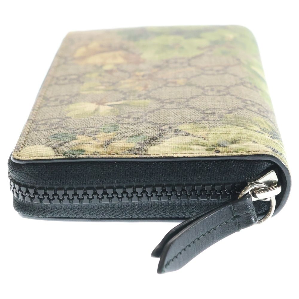 Gucci GG Supreme Zip Around Wallet Beige Green Leather — view 3
