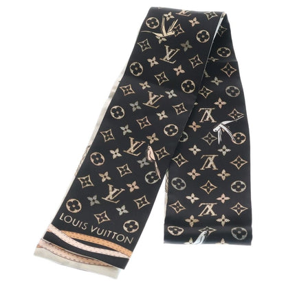 Louis Vuitton Bandeau Up and Away Gray Silk Scarf Black — view 2