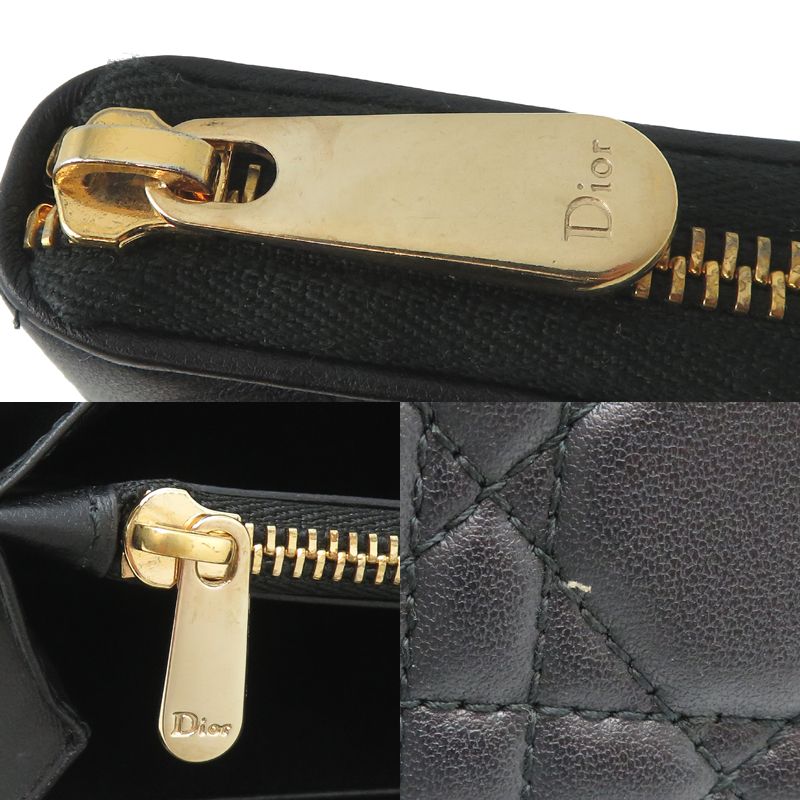 Dior Wallet Lambskin Black — view 9