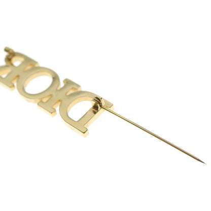Dior Dioevolution Logo Rhinestone Brooch Gold — view 5