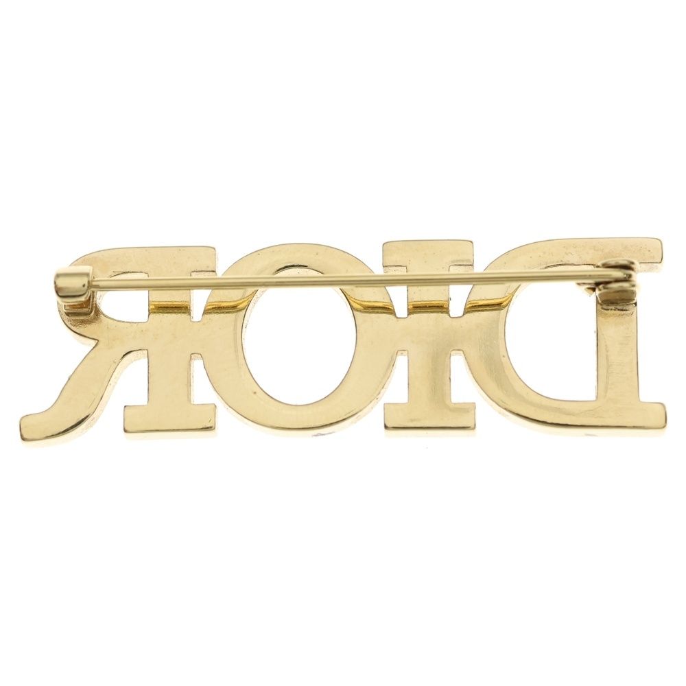 Dior Dioevolution Logo Rhinestone Brooch Gold — view 2