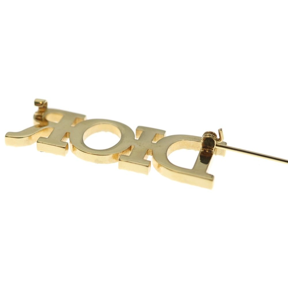 Dior Dioevolution Logo Rhinestone Brooch Gold — view 6