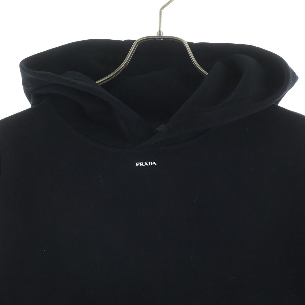 Prada Technical Cotton Hoodie Pullover Black Sweater — view 3